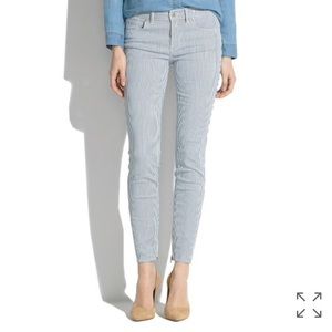 Madewell Skinny Zip Jeans in Indigo Railroad